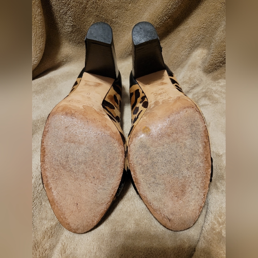 Vintage Coach pumps leopard print heels size 6.5 B - Picture 5 of 7